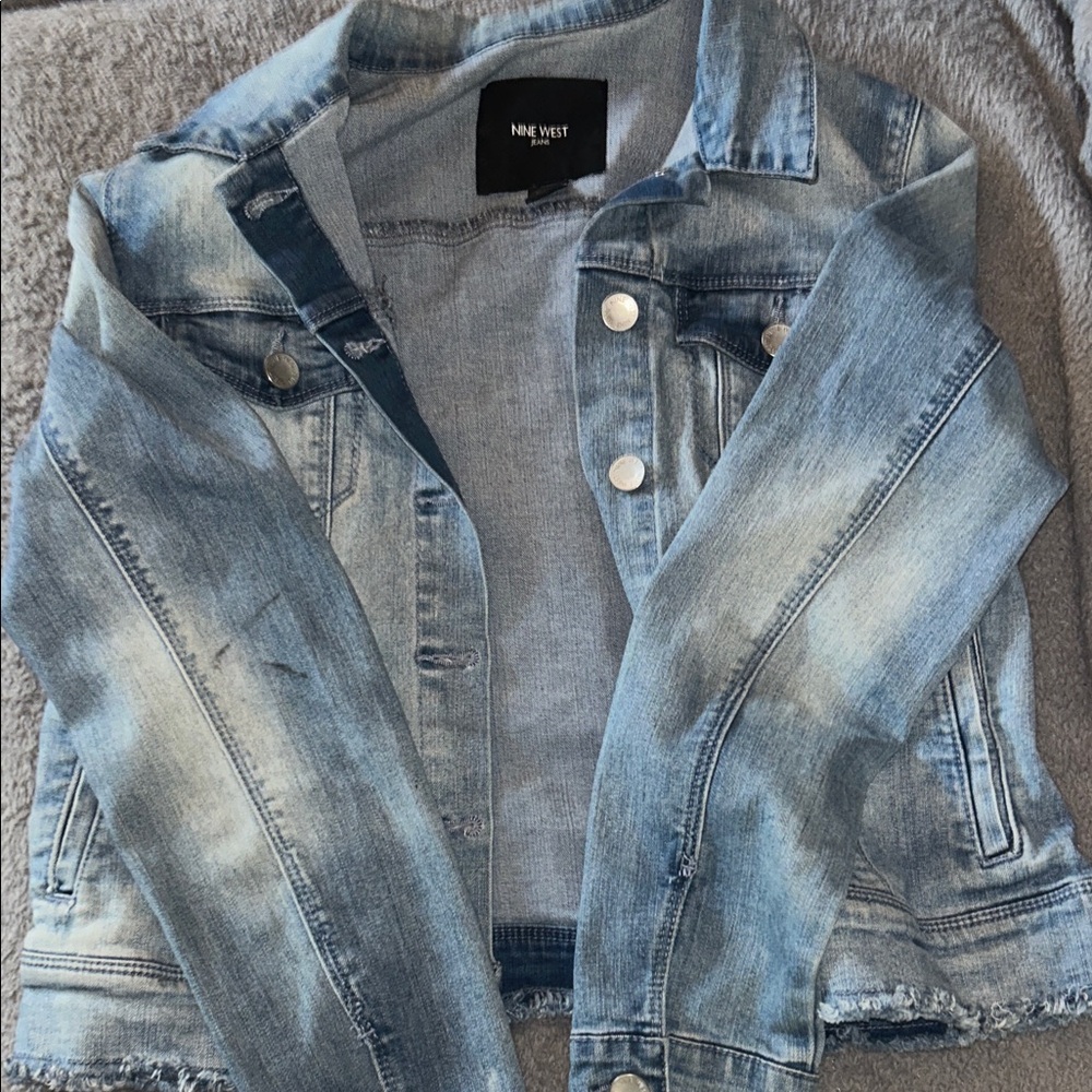 Nine West Faded Blue Denim Jacket